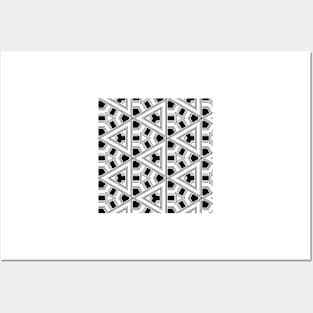 Black And White Geometric Posters and Art